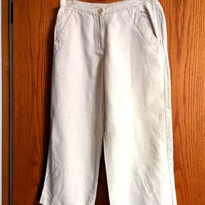 LL Bean Wide leg cropped pants